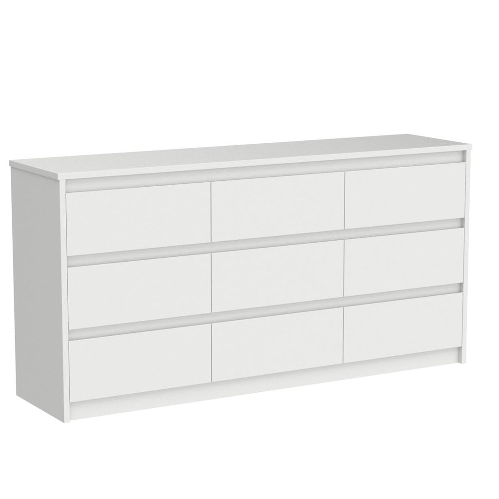 White 9 Drawer Wood Dresser K870759