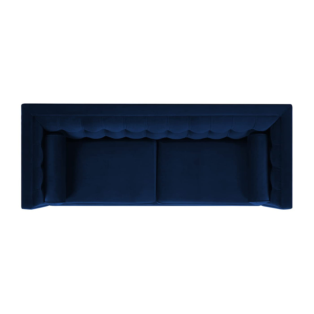 Navy Blue Velvet Tufted Sofa U93225