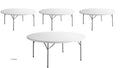 White Round Folding Table 6 Ft C597383