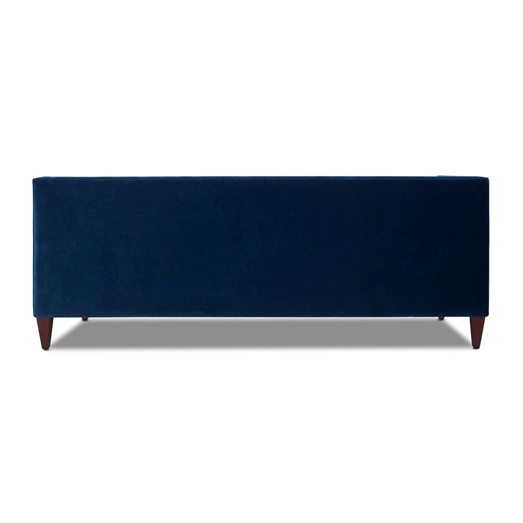 Navy Blue Velvet Tufted Sofa U93225
