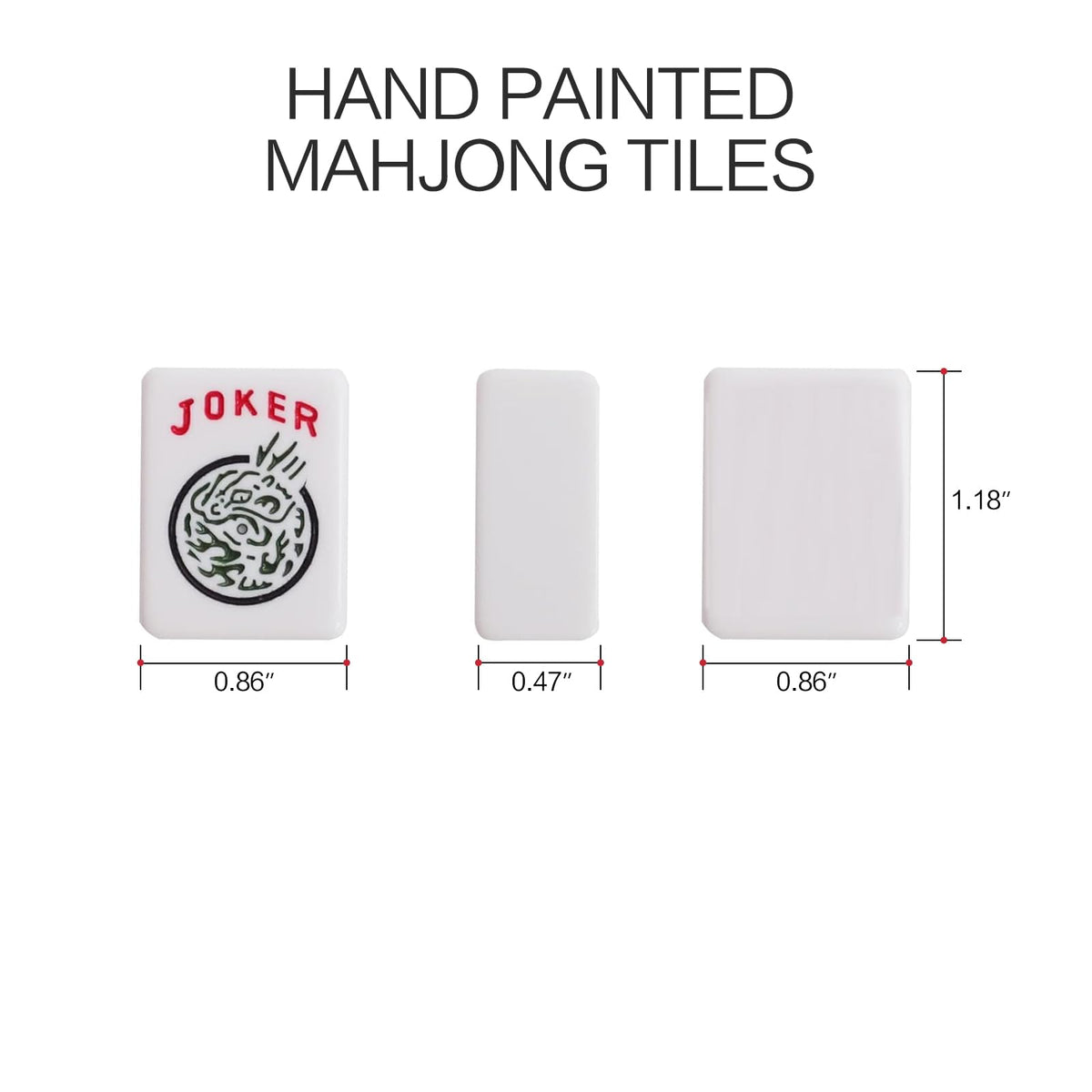 American Mahjong Set with 4 Rack Pushers & Carry Bag W8330