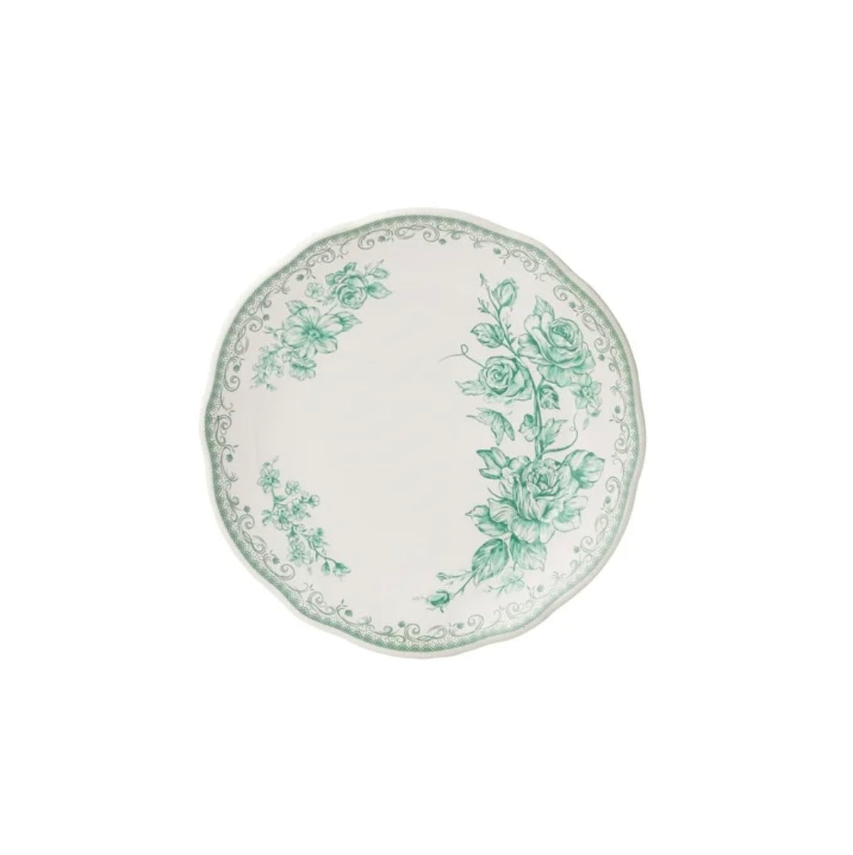 12-Piece Green Stoneware Dinnerware Set D12737