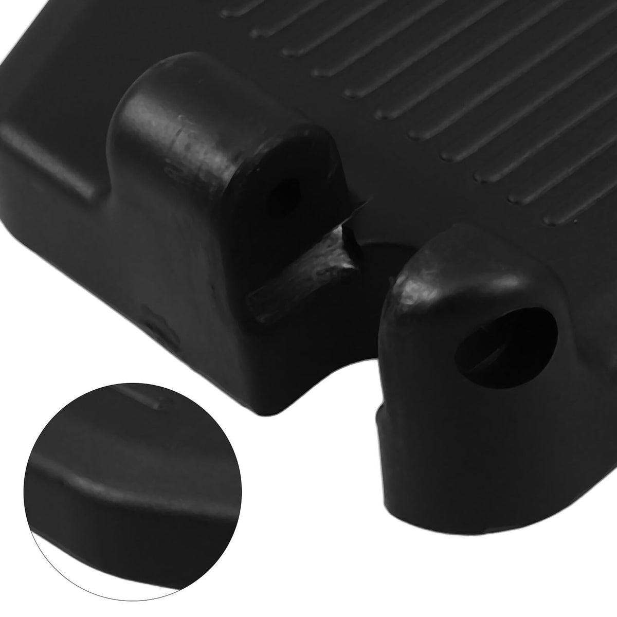 Black Plastic Wheelchair Footplates Replacement Pair A695