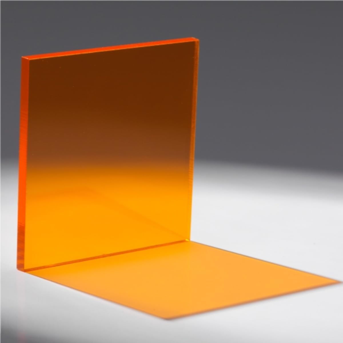 Transparent Acrylic Plexiglass Plastic Sheet 1/8" Thick 3mm Orange 12" x 18" Y236