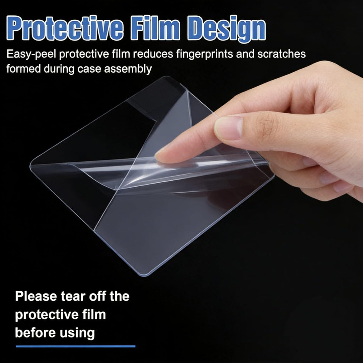 5 Pack 0.5mm Thick Crystal Clear PET Plastic Stackable Display Case X6123