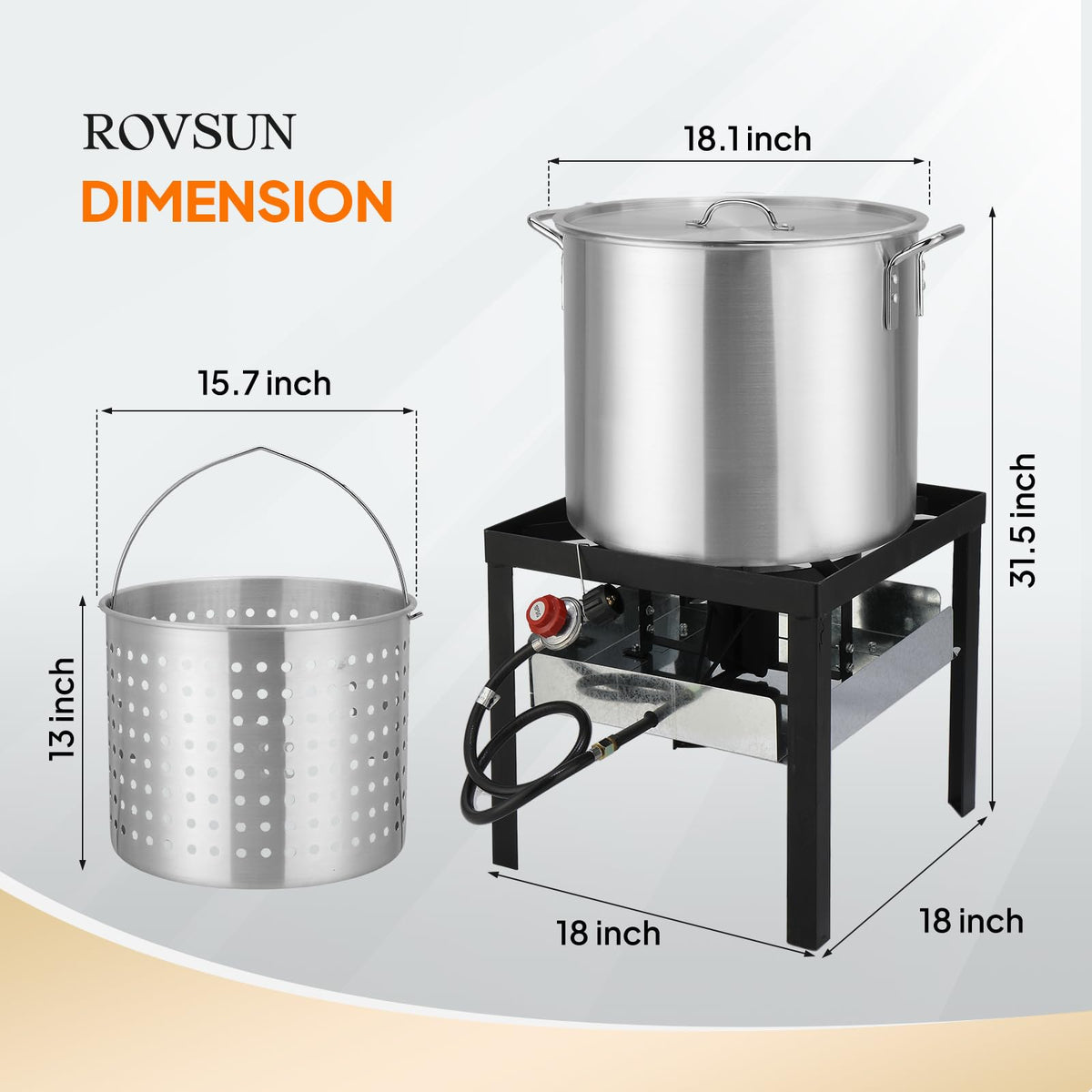 60QT Aluminum Turkey Fryer with Propane Burner J67546