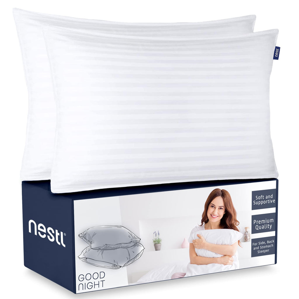 Queen Size Cotton Down Alternative Pillows Set of 2 W47821