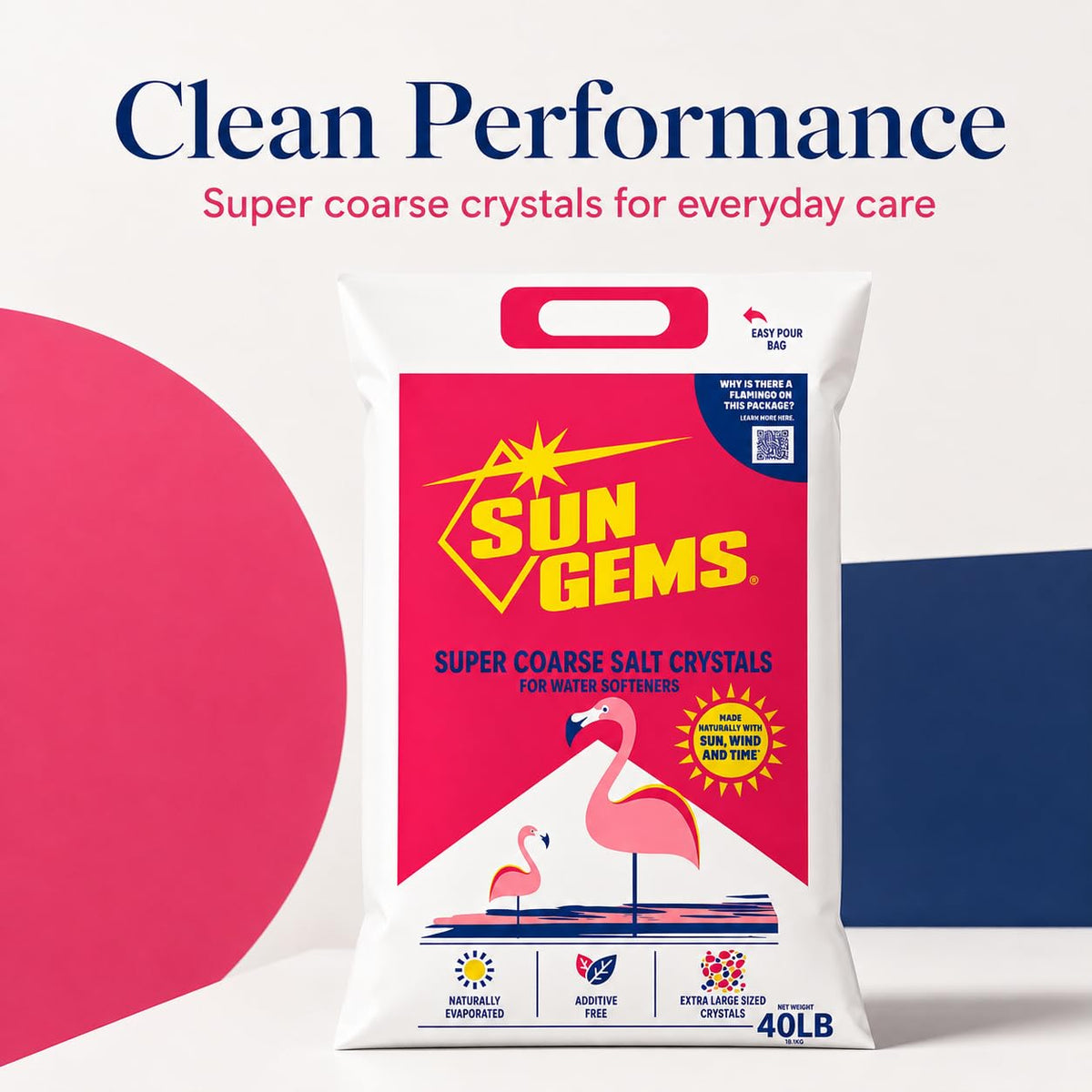 Super Coarse Water Softener Salt Crystals 40 lb 2 Pack U20610