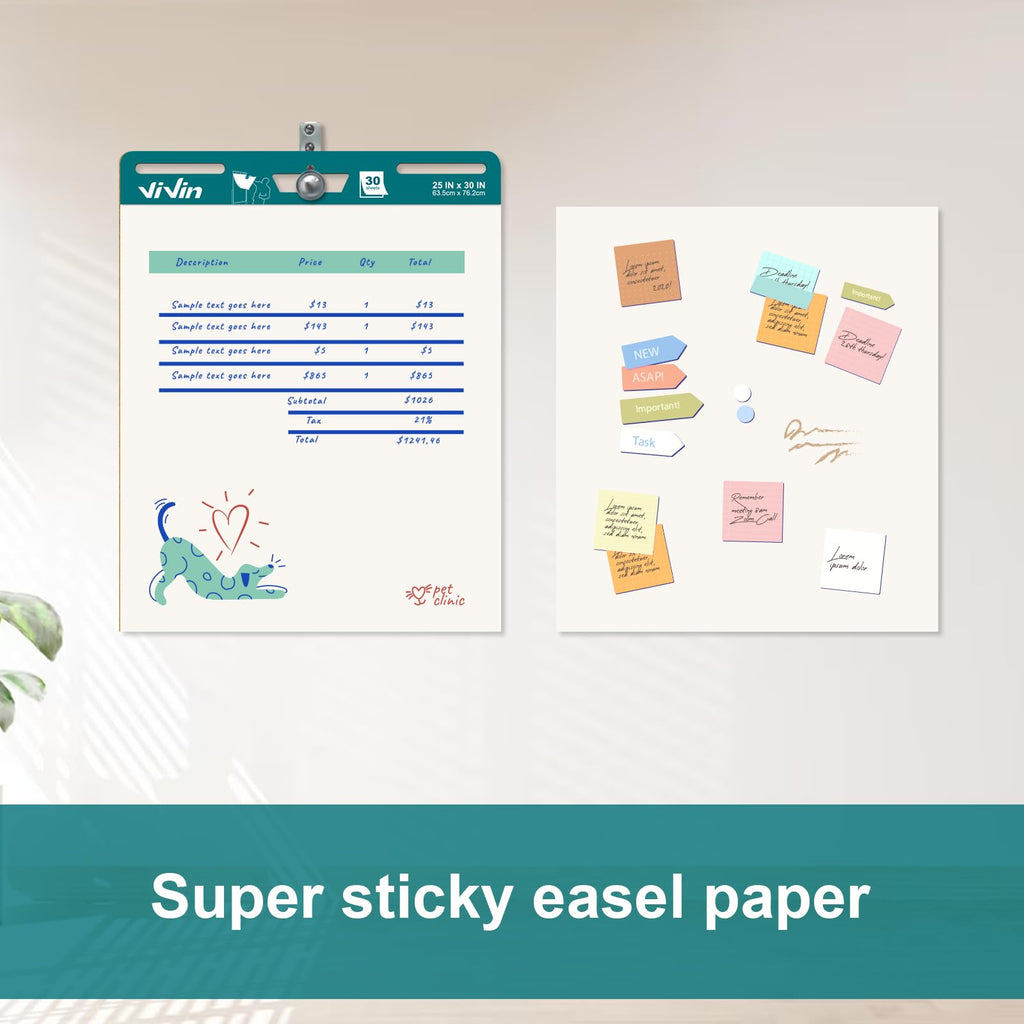 Sticky Easel Pad, 25 x 30 In, 2 Pads/Pack F5837