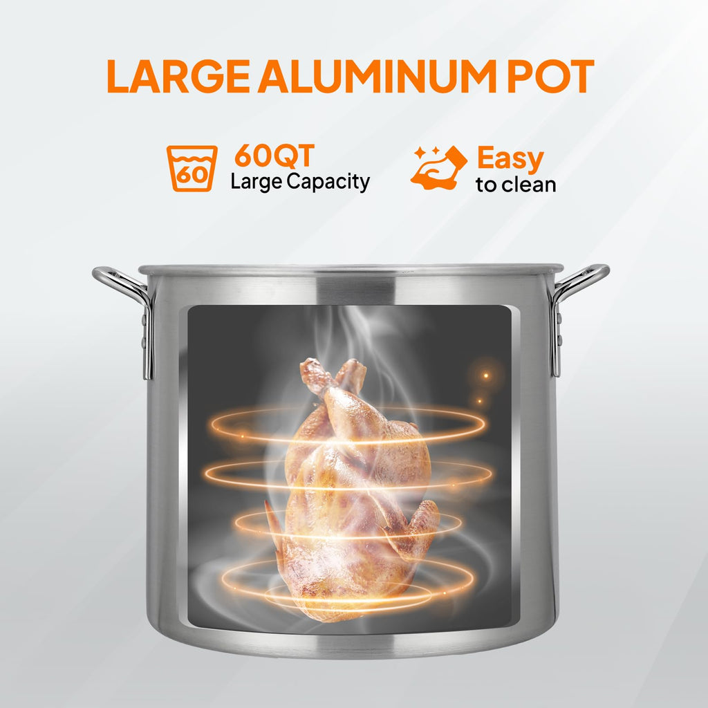 60QT Aluminum Turkey Fryer with Propane Burner J67546