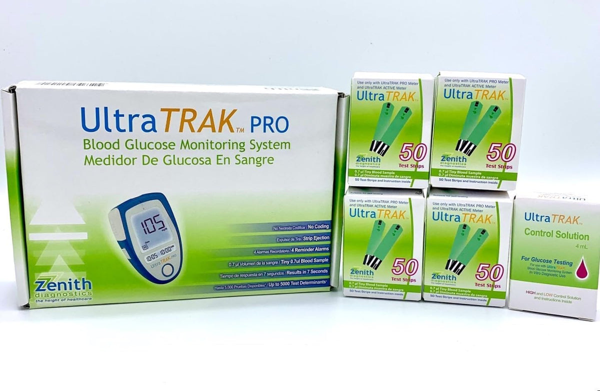 Blood Glucose Monitoring System, 200 Test Strips, Meter and Control Solution Bundle C87121