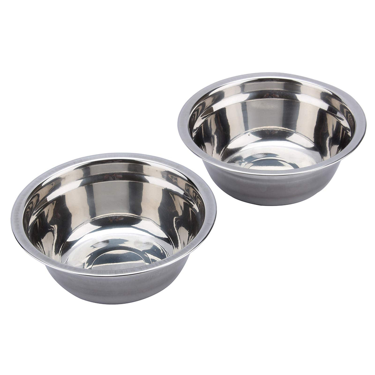 Double Stainless Steel Elevated Dog Bowls with Iron Stand O32648