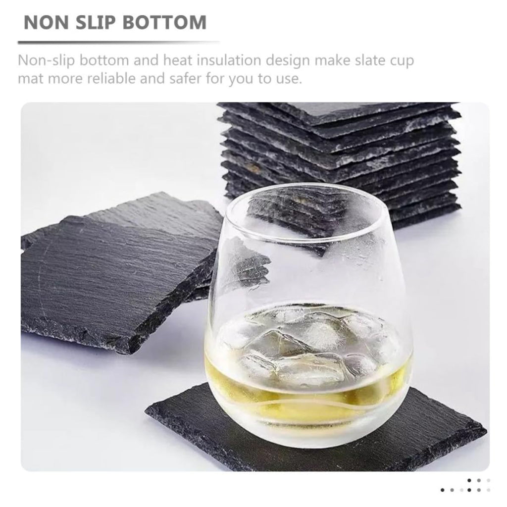 12pcs Natural Stone Drink Coasters Set U93271