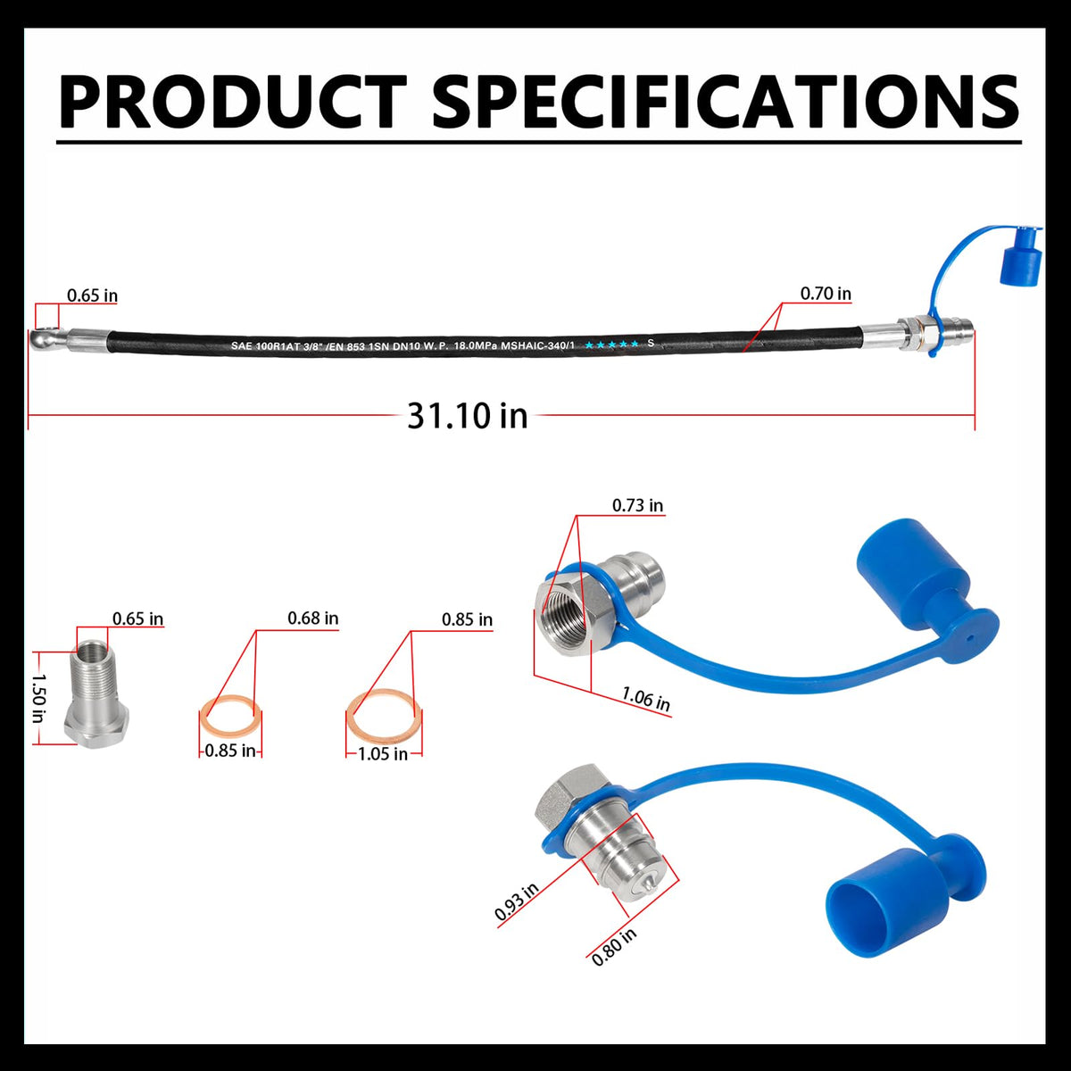 Hydraulic Top Link Cat 1-1 J143116