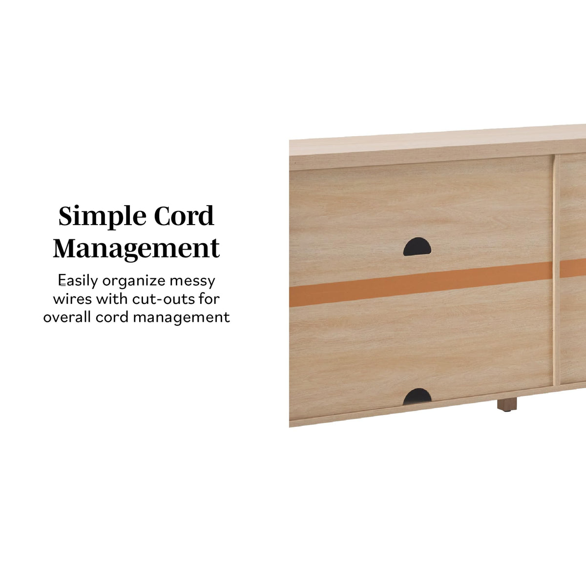 70 Inch Coastal Oak Sideboard Buffet A697
