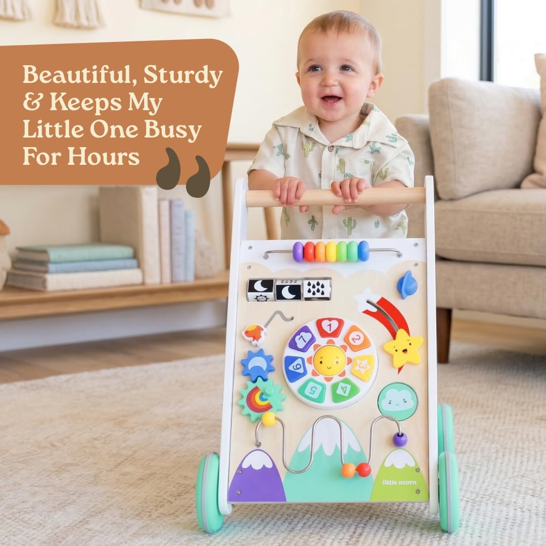 Wooden Baby Walker with Music & Lights D858