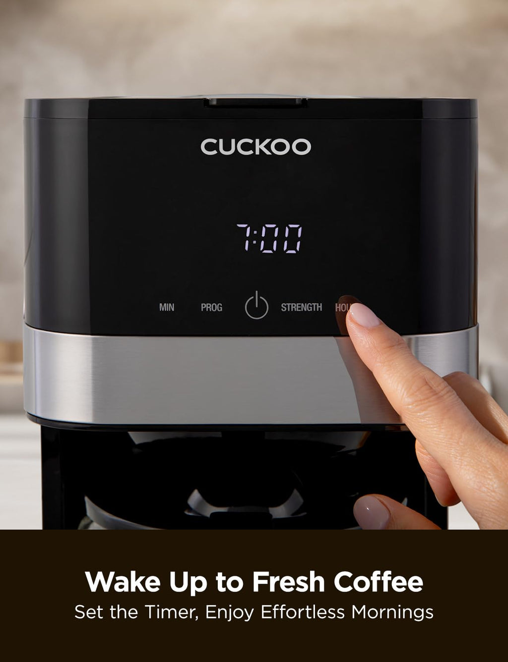 10-Cup Programmable Drip Coffee Maker with Glass Pot B6849