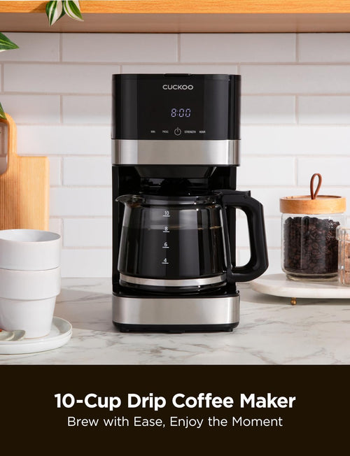 10-Cup Programmable Drip Coffee Maker with Glass Pot B6849