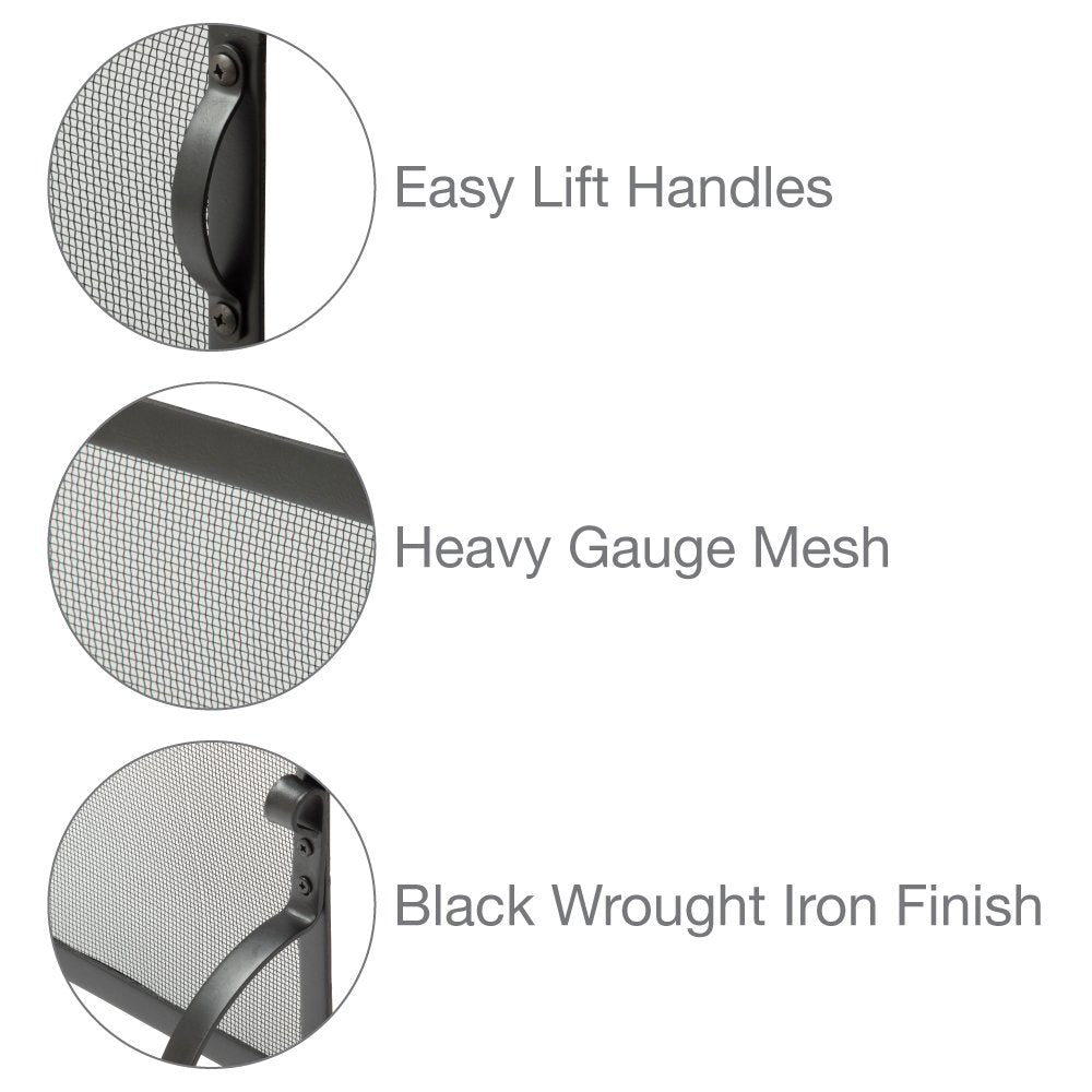 Medium Wrought Iron Fireplace Screen W743770