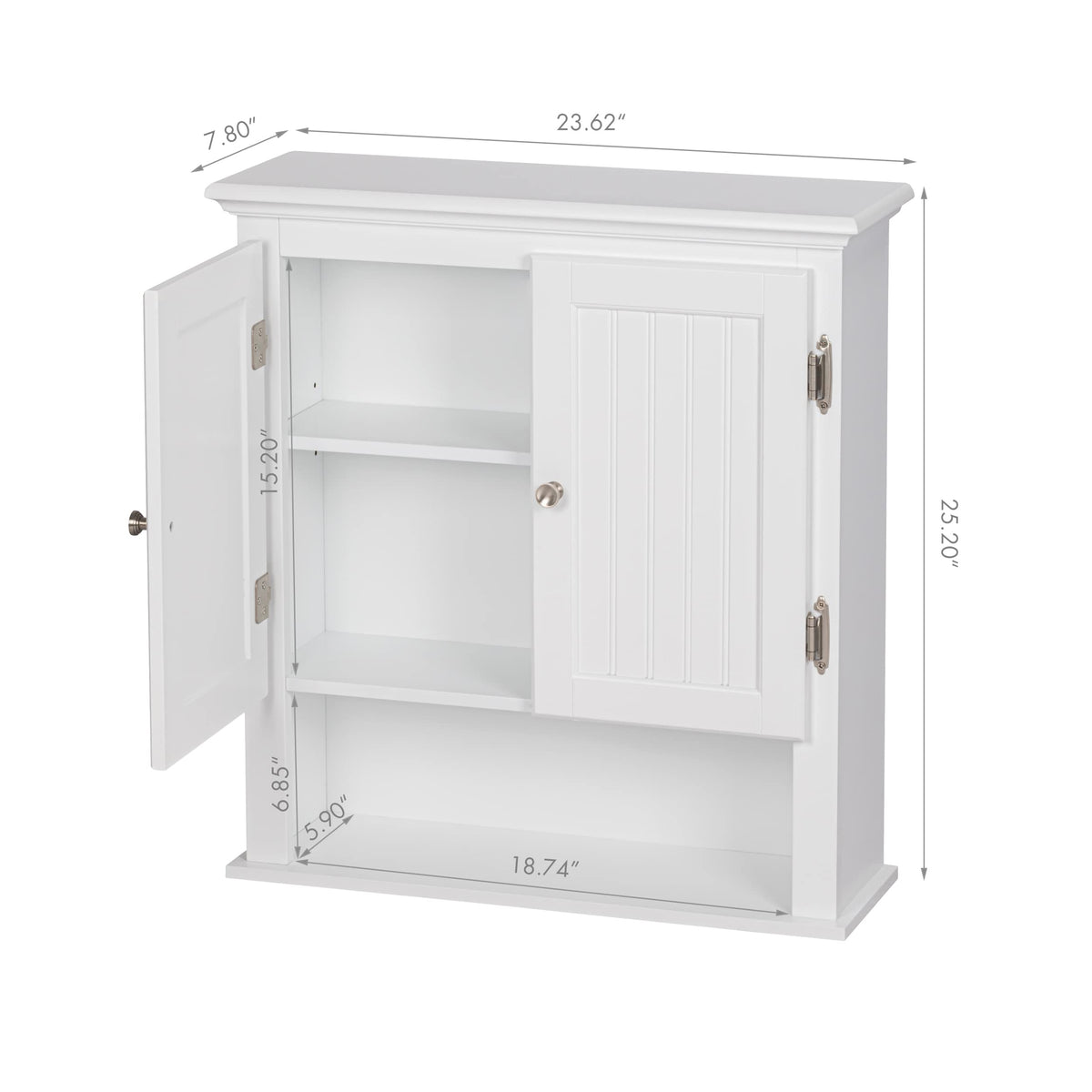 White Wall-Mounted Bathroom Cabinet T429