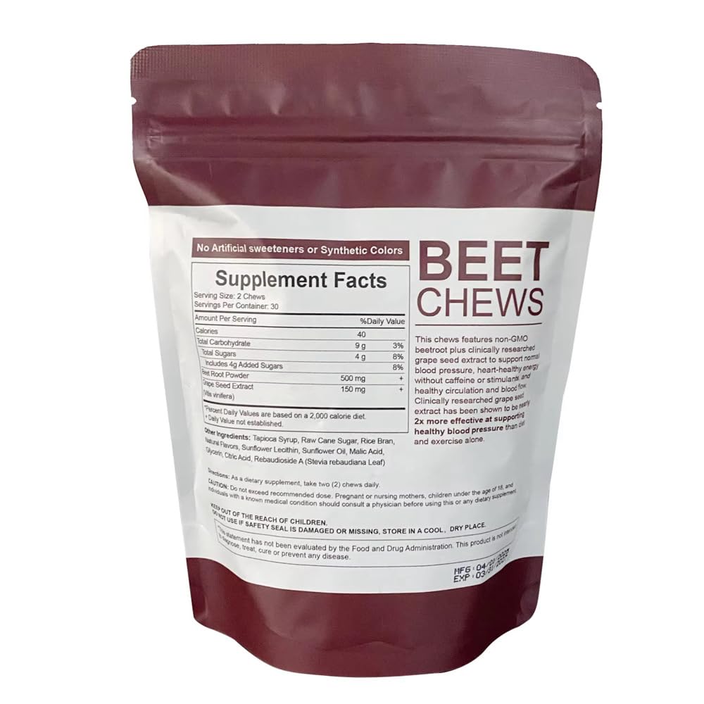 Beet Root Powder Energy Supplement, 60 Count V94745