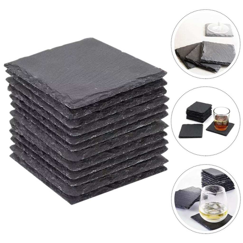 12pcs Natural Stone Drink Coasters Set U93271