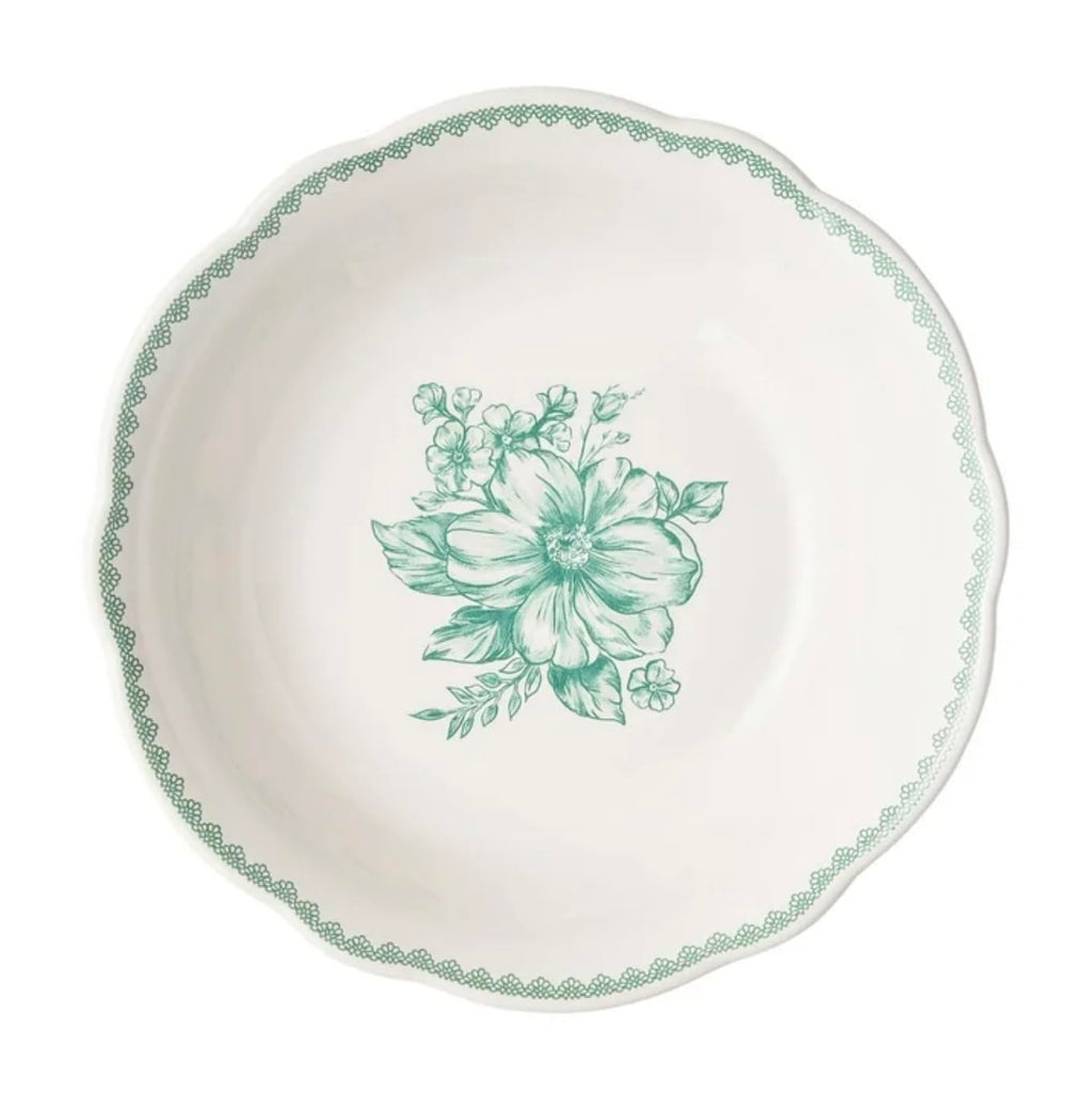 12-Piece Green Stoneware Dinnerware Set D12737
