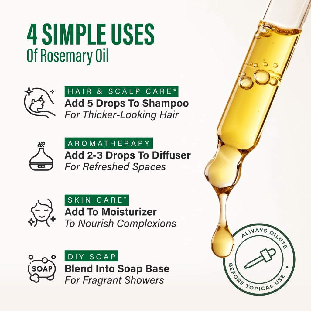 Rosemary Essential Oil 4 Fl Oz Pack of 3 F2464