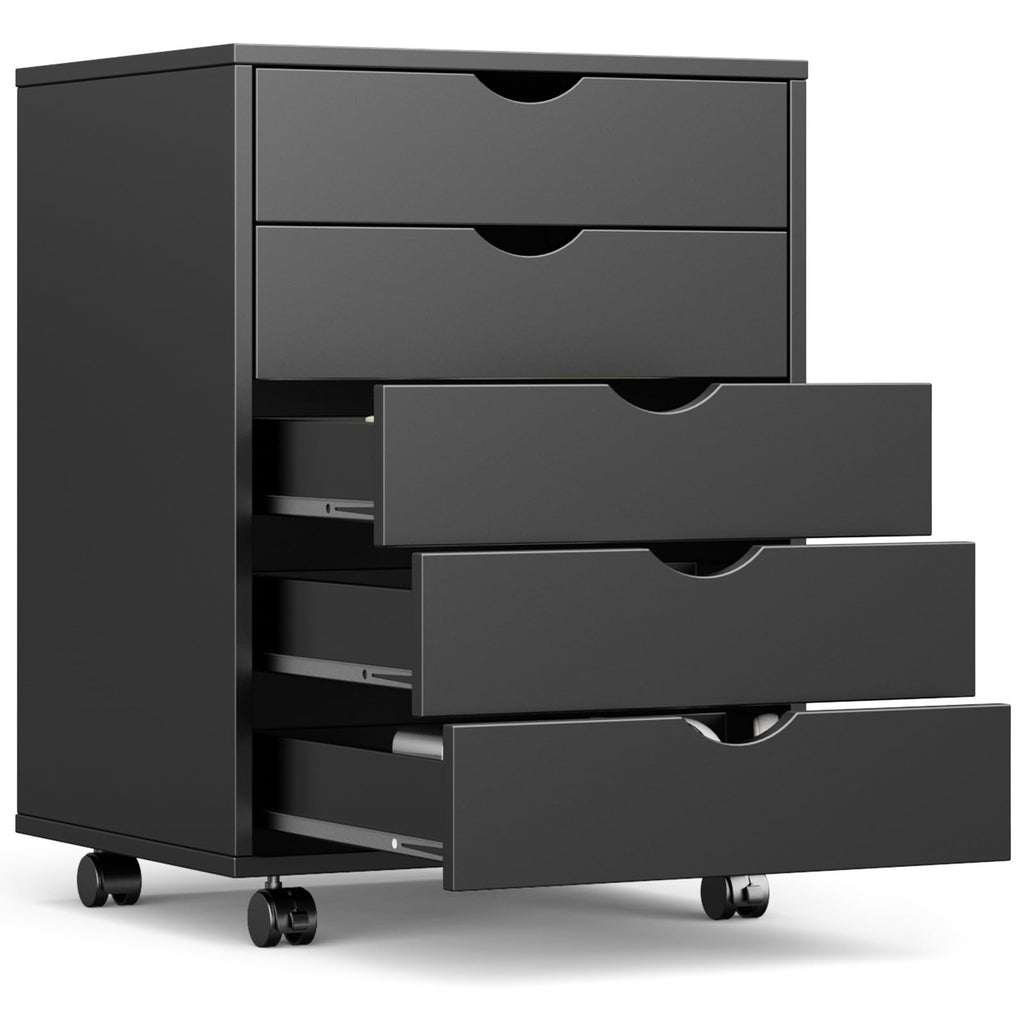 5 Drawer File Cabinet with Wheels T25447