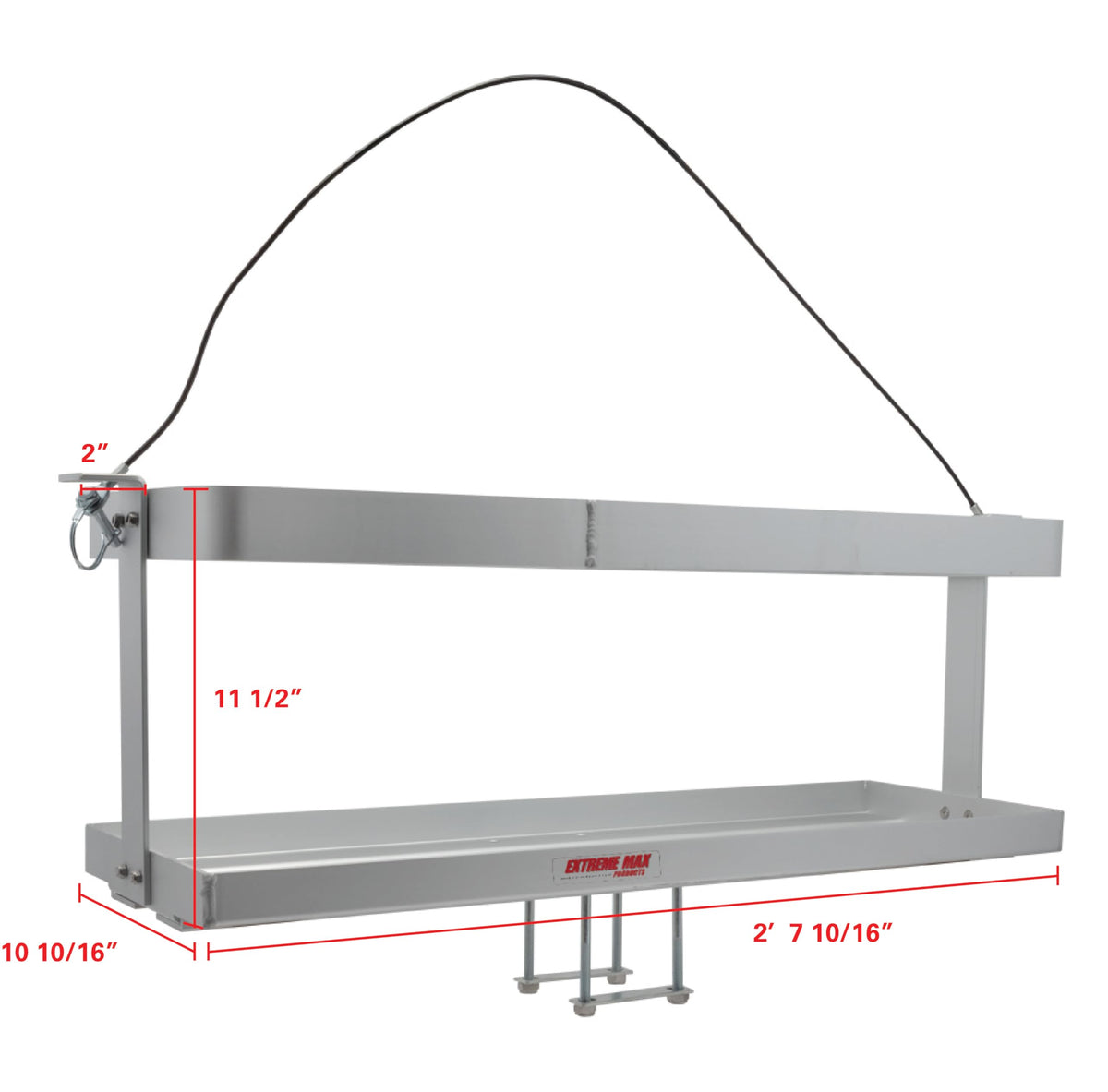 Aluminum Trailer-Mount Fuel Jug Holder for Three 5 Gallon Containers M408316