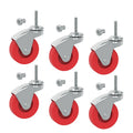 2.5 Inch Stem Caster Wheels Set of 6 P7501