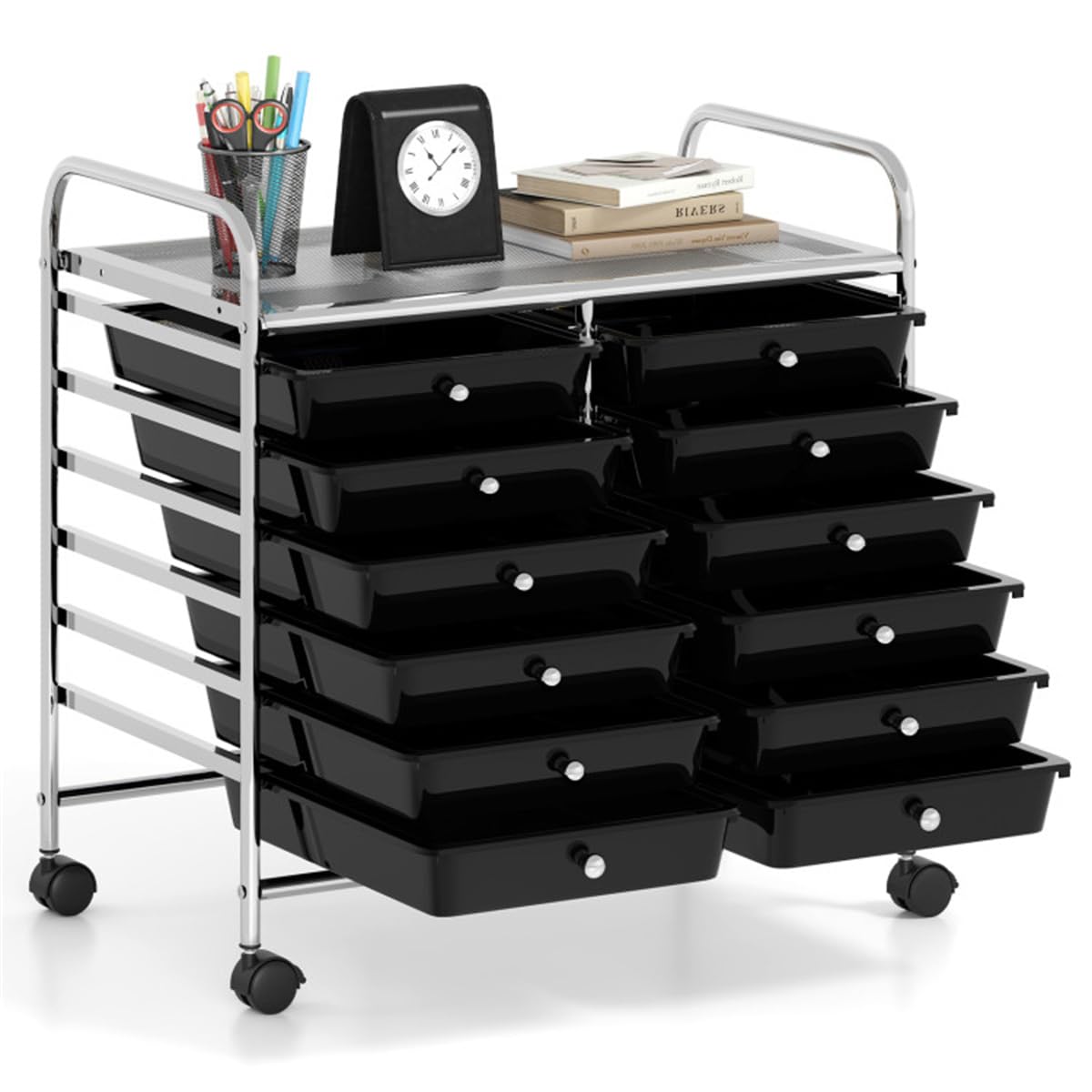 12 Drawer Rolling Storage Cart with Wheels Y980531