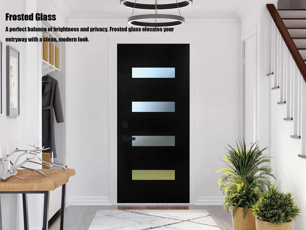 Fiberglass Door with Frosted Glass J42752