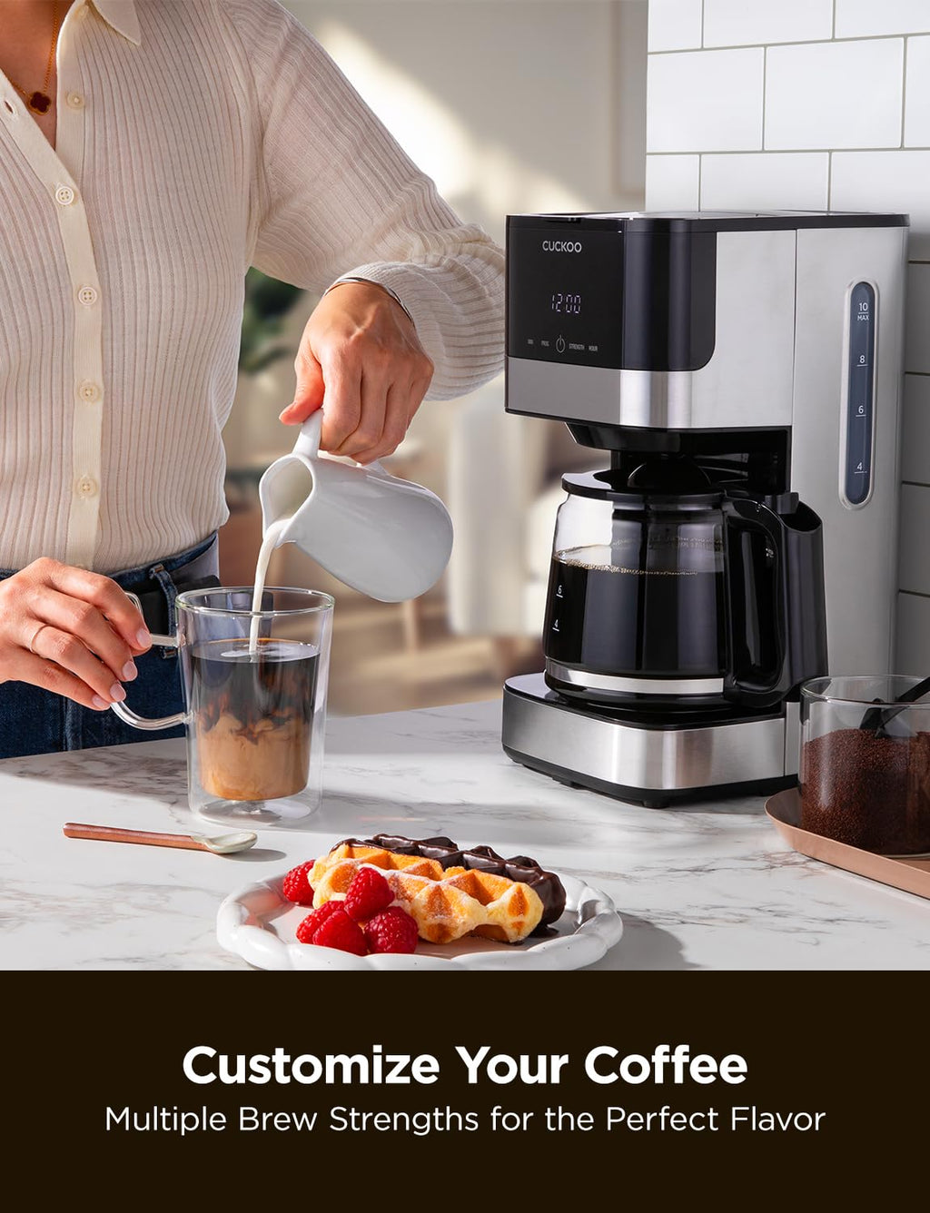 10-Cup Programmable Drip Coffee Maker with Glass Pot B6849