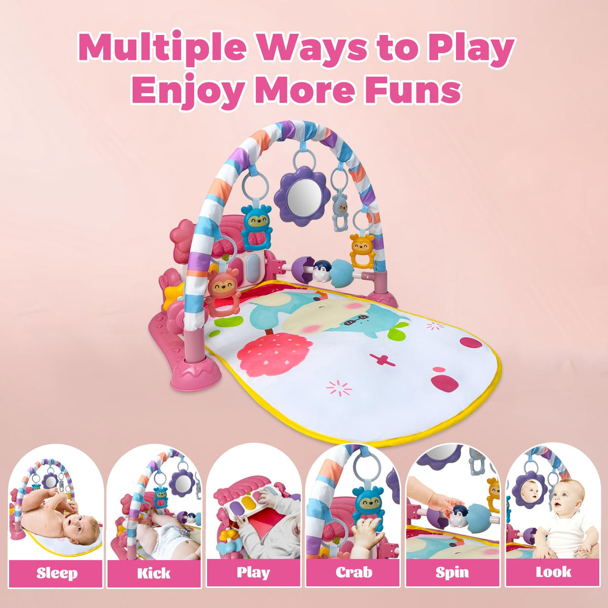 Baby Gym Play Mat and Bath Toys L397