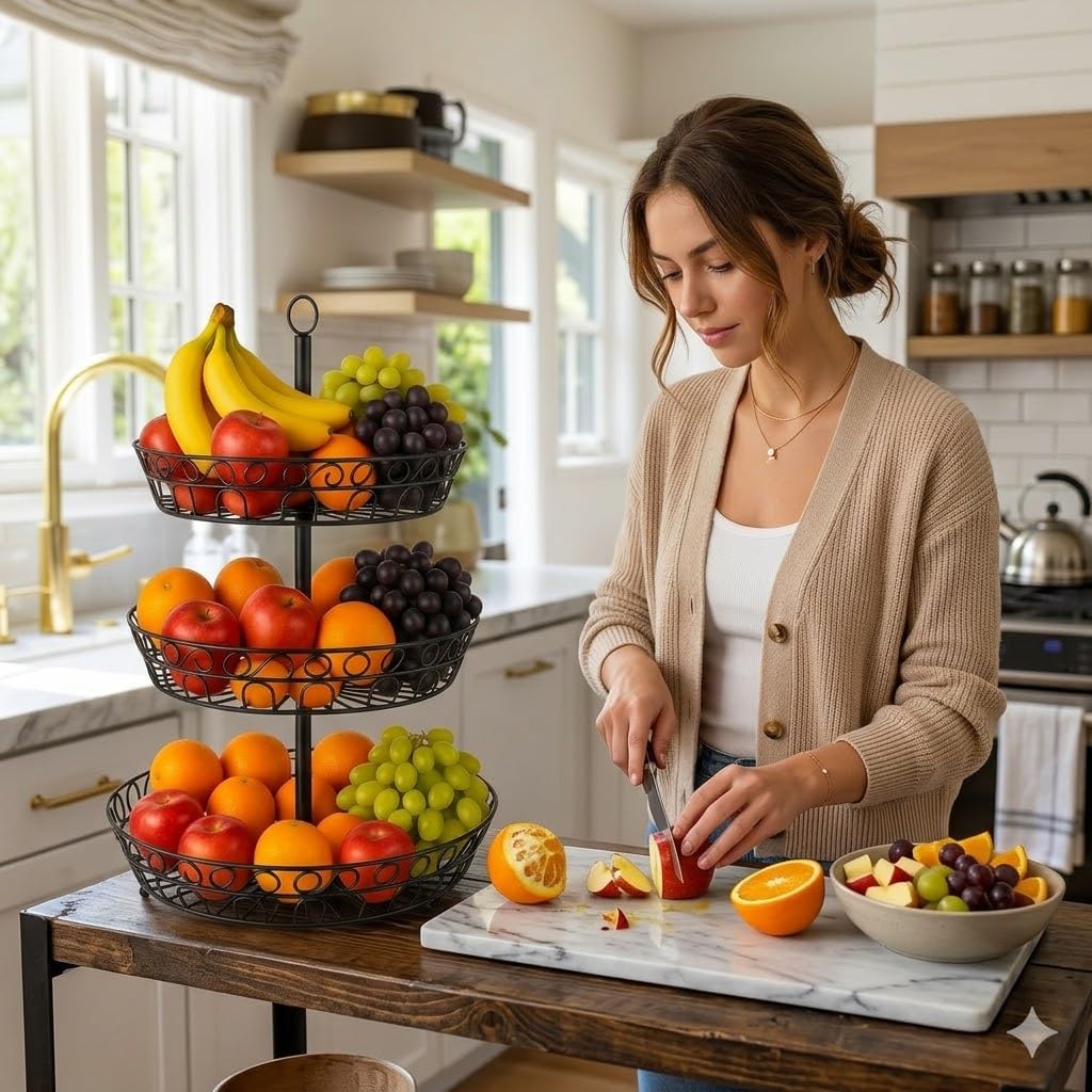 3-Tier Metal Fruit Basket M934440