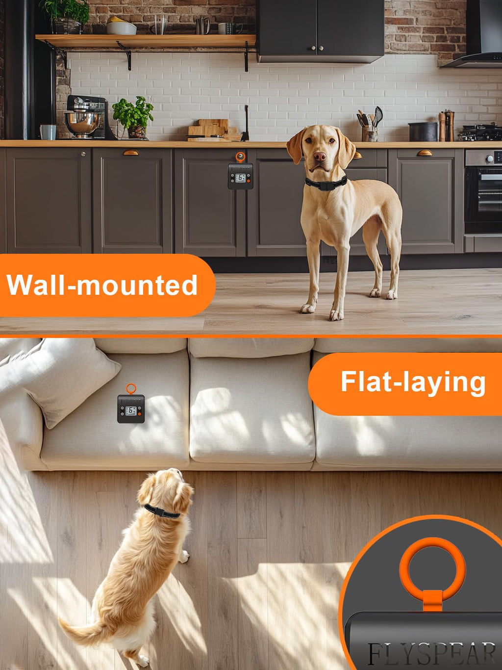 Wireless Rechargeable Indoor Pet Barrier with 6 Adjustable Range J628895