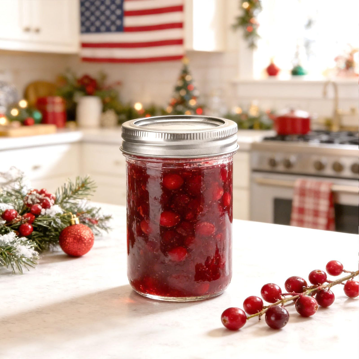 16 oz & 8 oz Clear Glass Mason Jars with Lids, Set of 18 O250509