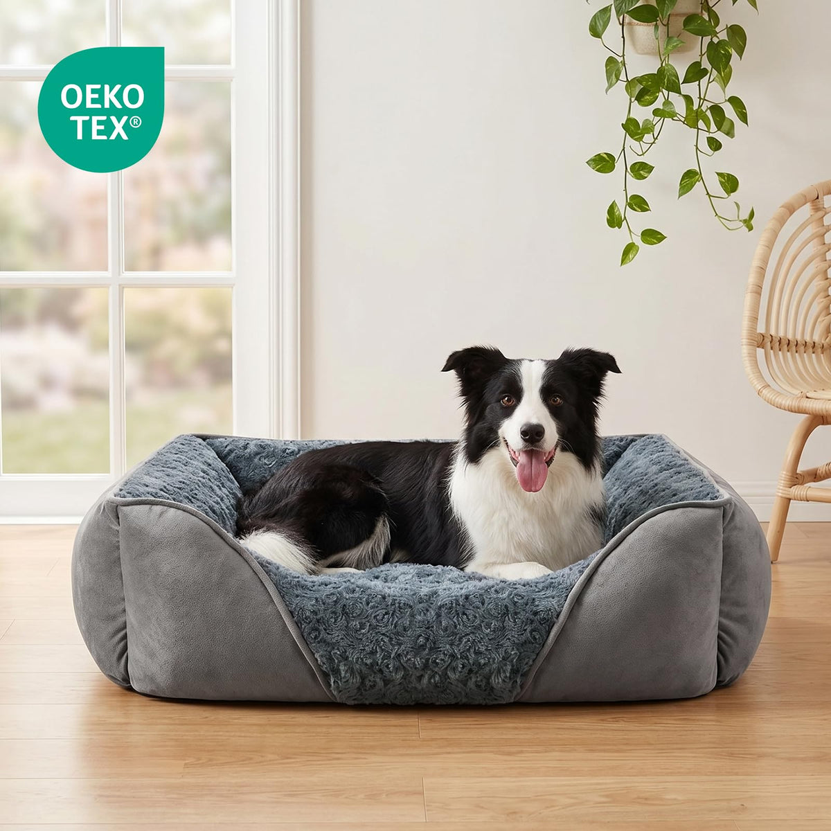 Washable Orthopedic Dog Bed with Anti-Slip Bottom K9307