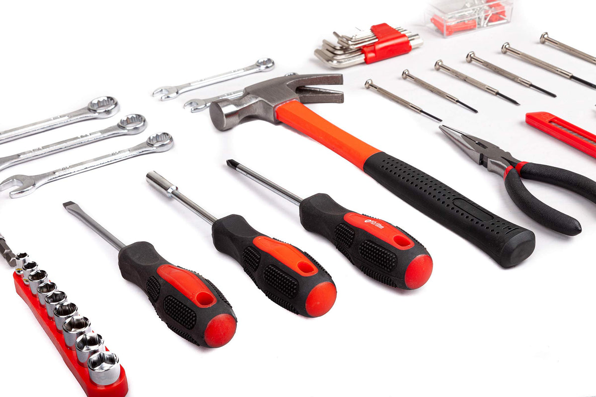 148-Piece Household Tool Set with Plastic Toolbox S30233