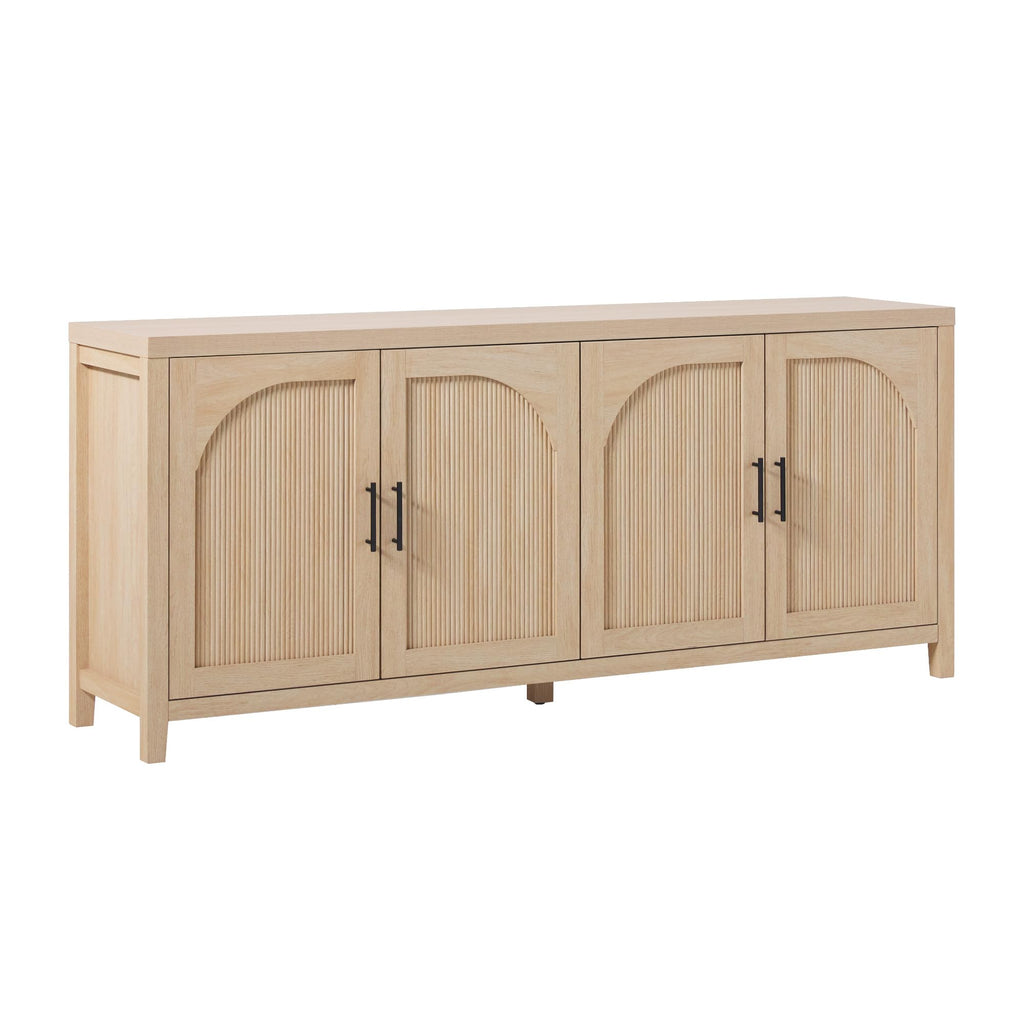 70 Inch Coastal Oak Sideboard Buffet A697
