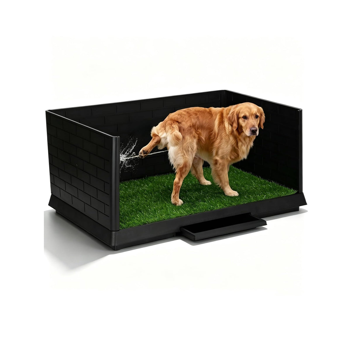 Dog Grass Pad with Tray 30"x19.7" Indoor Dog Potty with Drawer J50049