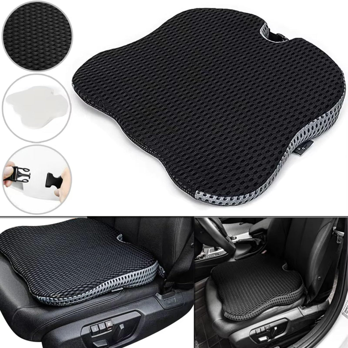 Black Memory Foam Car Seat Booster Cushion Z120