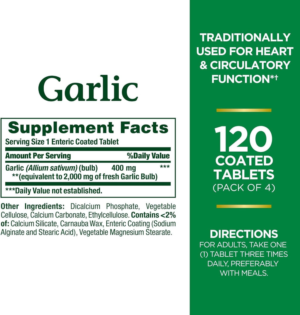 Garlic Tablets 2000mg 120 Count O371278
