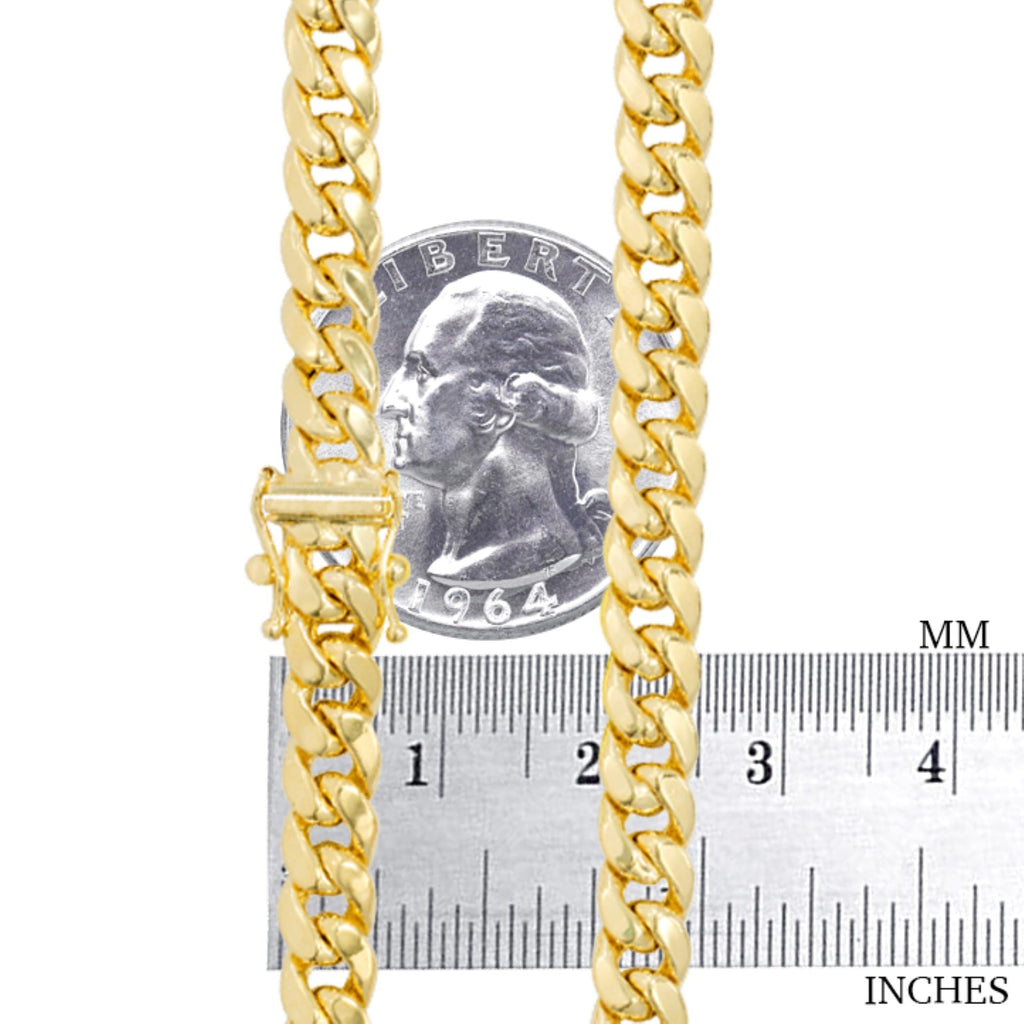 18k Yellow Gold Cuban Link Chain Necklace O147796