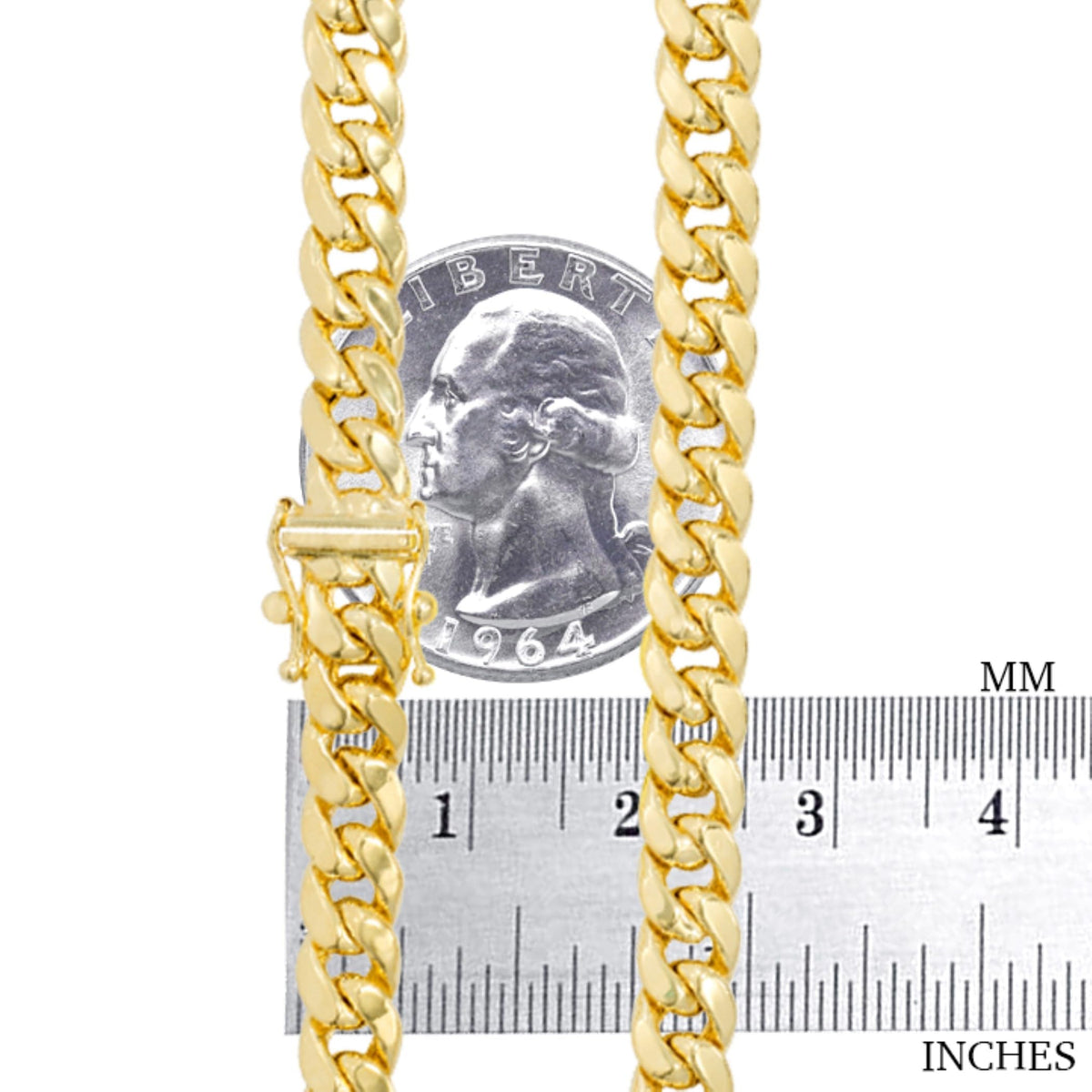 18k Yellow Gold Cuban Link Chain Necklace O147796