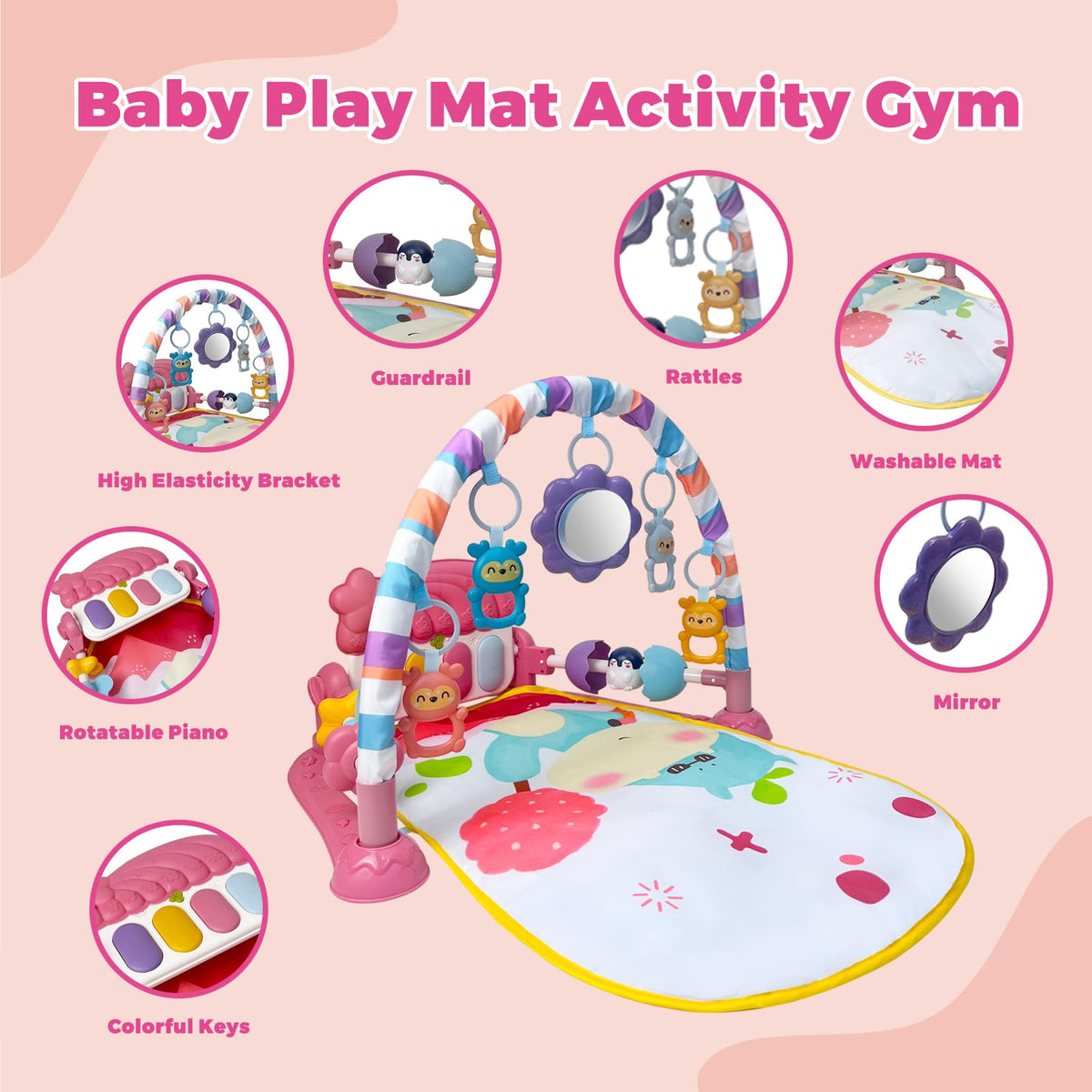 Baby Gym Play Mat and Bath Toys L397