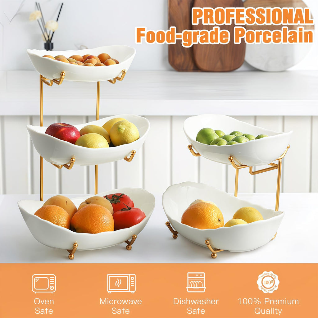 3 Tier Ceramic Fruit Basket W7536