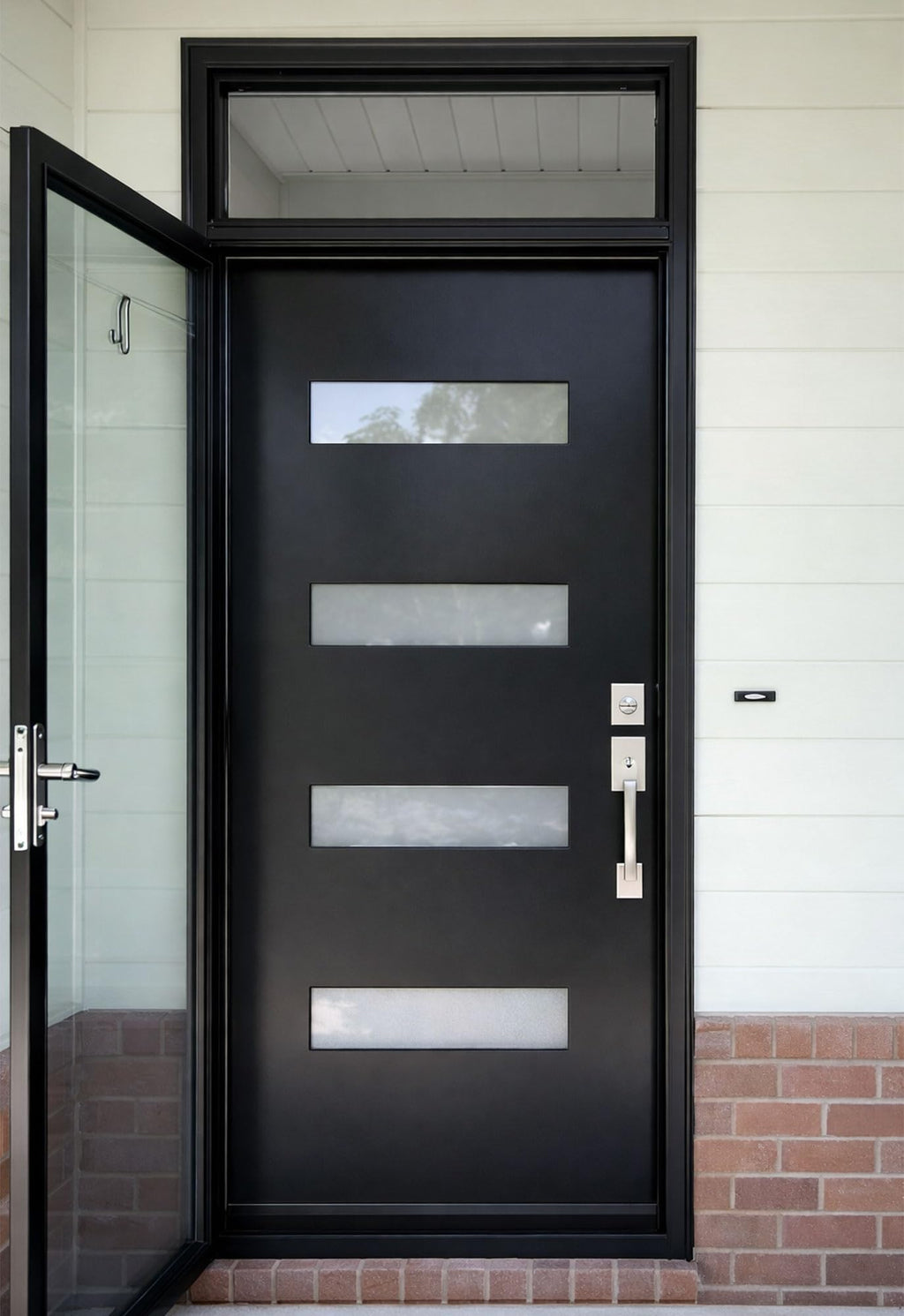 Fiberglass Door with Frosted Glass J42752