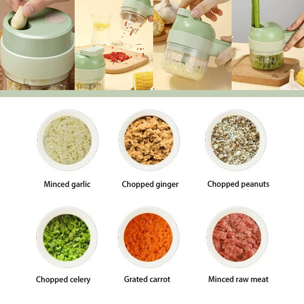4 in 1 Handheld Electric Vegetable Cutter Set U317587